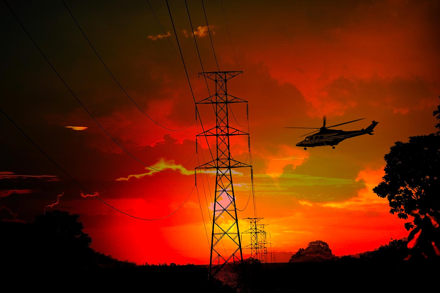 Transmission Construction Helicopter in Alabama